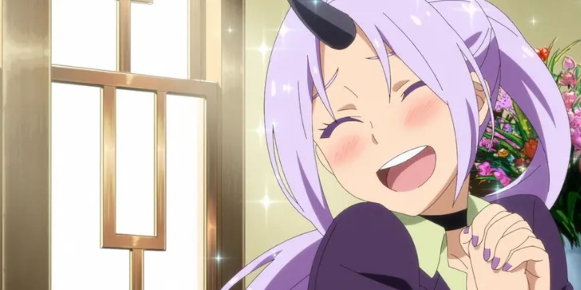 Shion From Reincarnated As A Slime Looking Excited