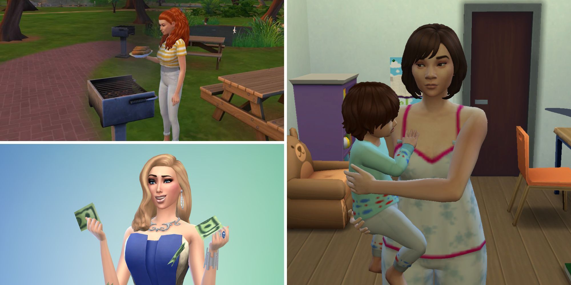 Collage of the best challenges from The Sims 4