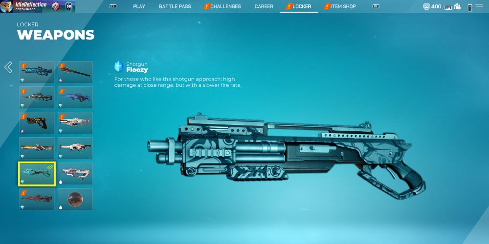 Splitgate - Shotgun weapon screen skins