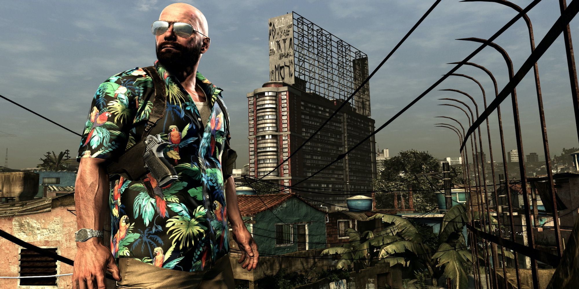 Max Payne overlooking the city (Max Payne 3)
