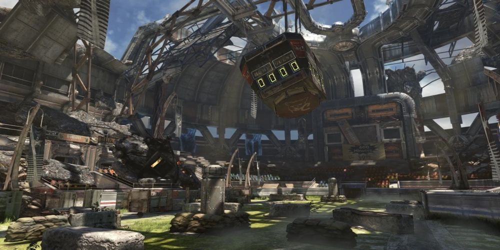 A view of the thrashball map from Gears of War