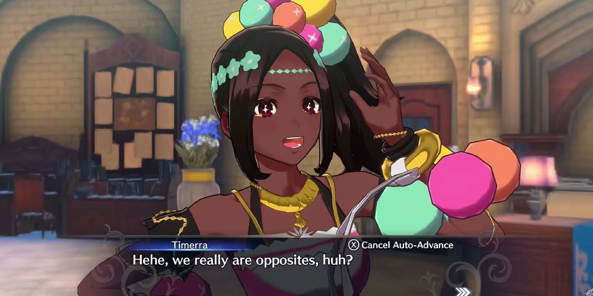 Timerra speaks to Princess Ivy in Fire Emblem Engage