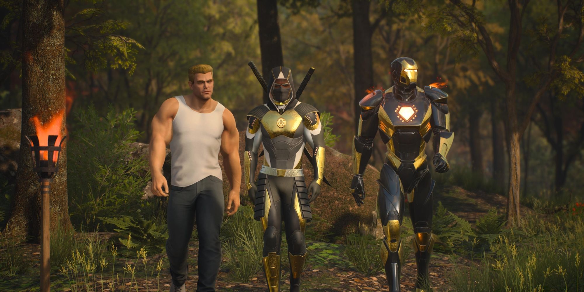 Marvel's Midnight Suns venom, hunter, and iron man