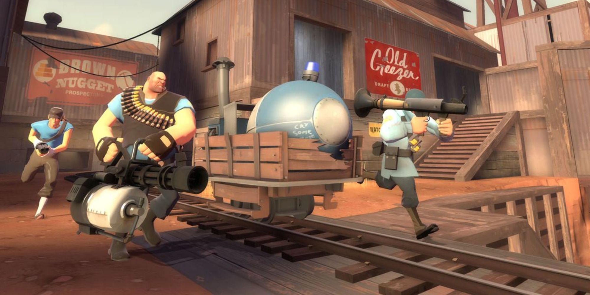 Valve Hero fps heavy scout and soldier in tf2