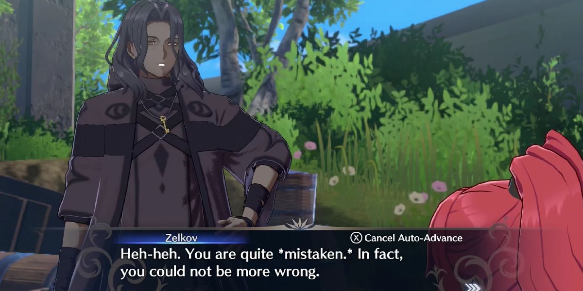 Zelkov talks with Anna in Fire Emblem Engage