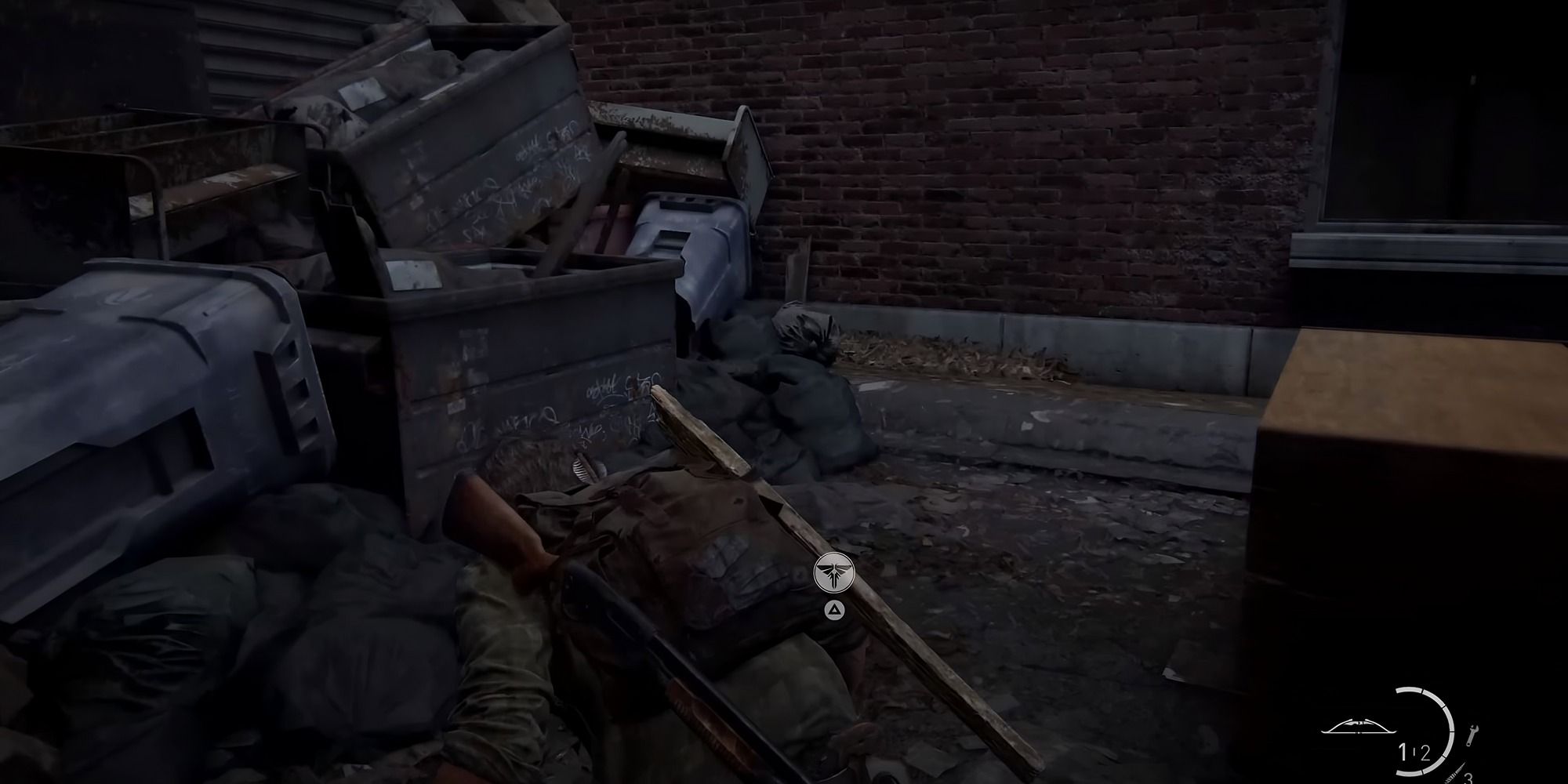 Screenshot of First Firefly Pendant in Pittsburgh in The Last of Us Part 1