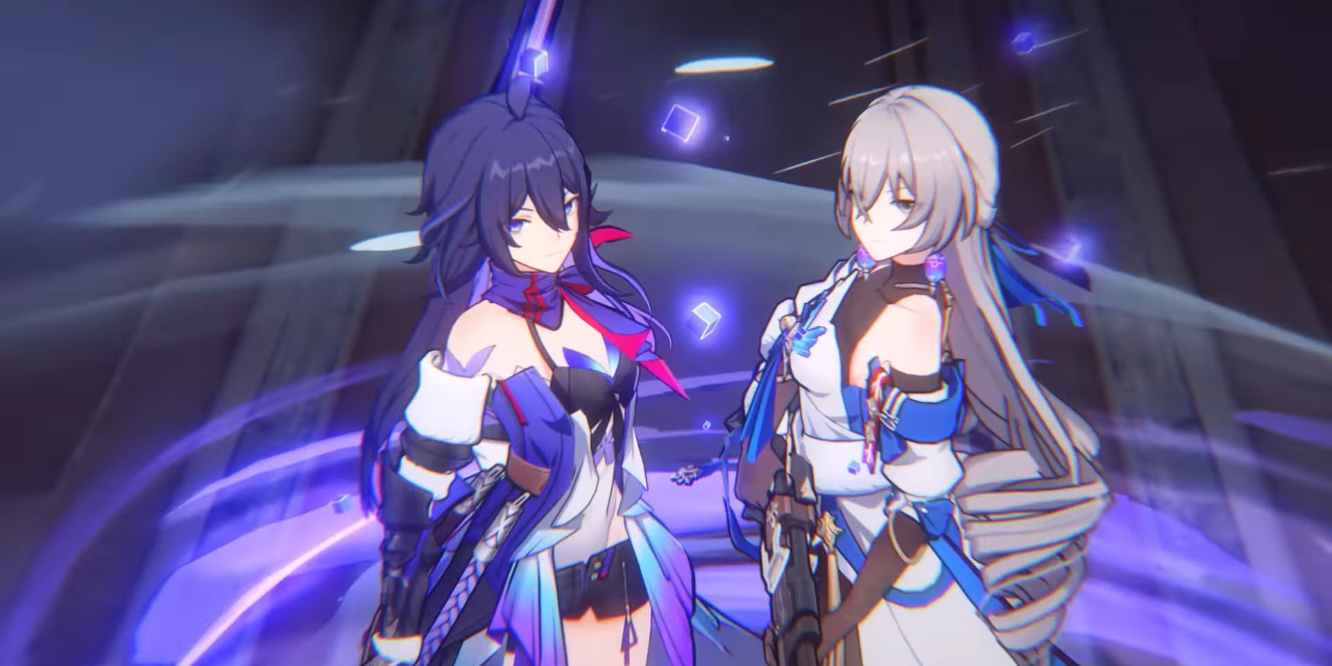 Image of the characters Seele and Bronya in a character trailer for Honkai Star Rail.
