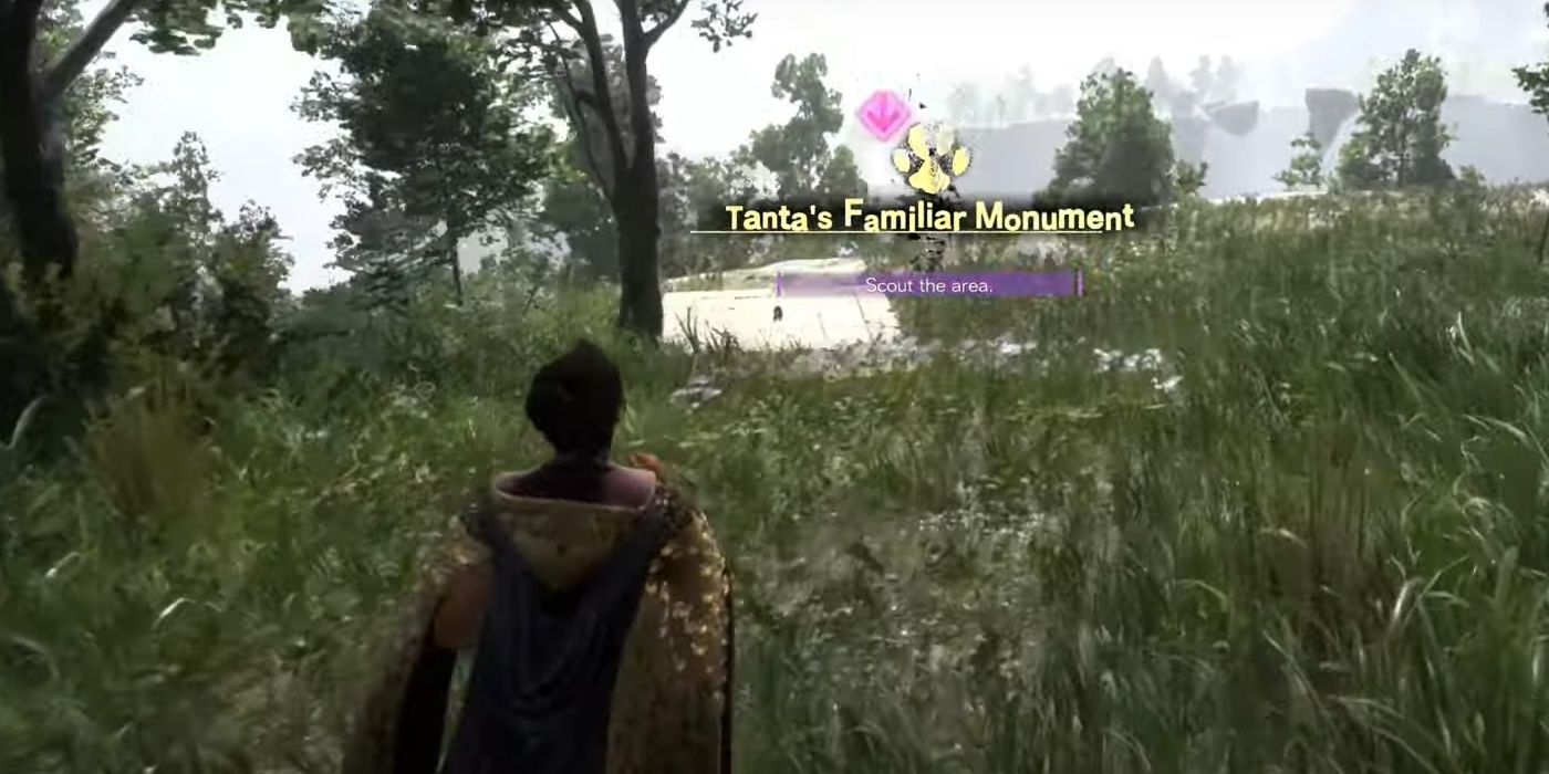 The 8th Familiar named Sana is found by the character in Forspoken across a grassy field near the monument.