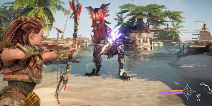 Alloy using a bow in Horizon Forbidden West