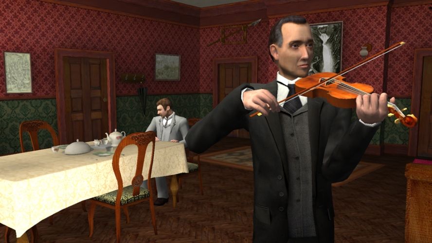 sherlock plays the violin in versus arsene lupin