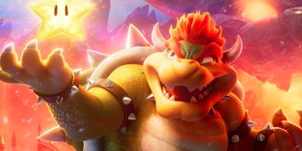 Bowser with star from Mario Bros.  film