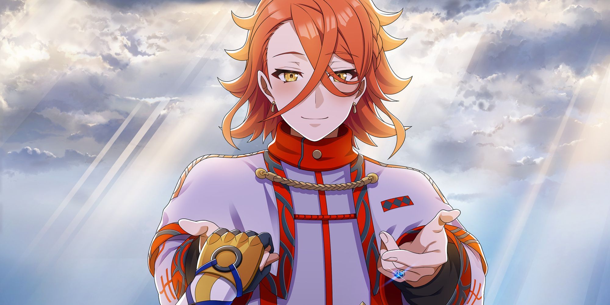 Pandreo from Fire Emblem: Engage receiving the Pact Ring from Alear