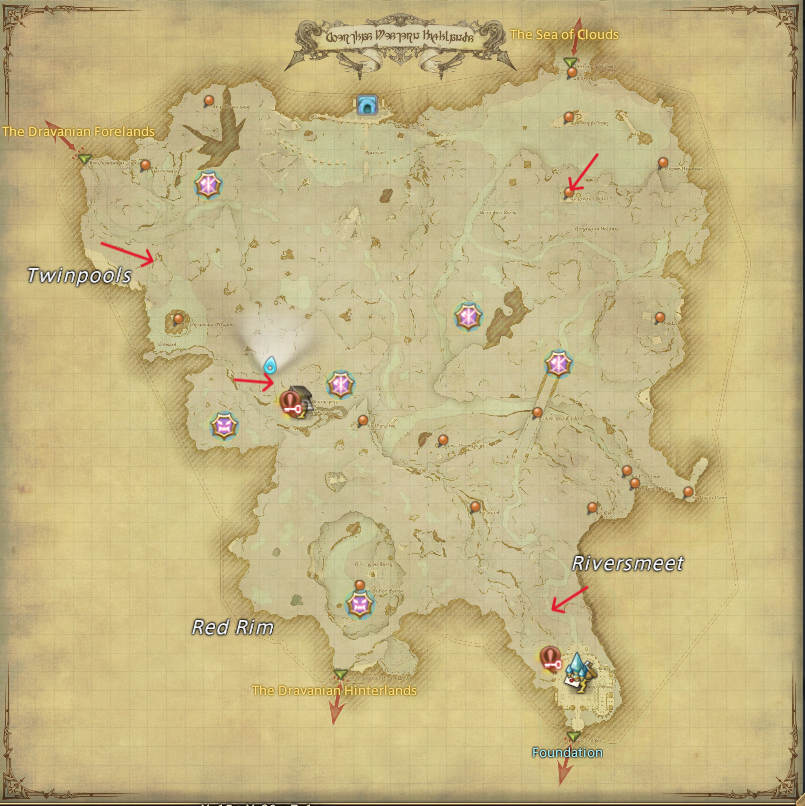 Final Fantasy 14: Heavensward - All Aether Current Locations