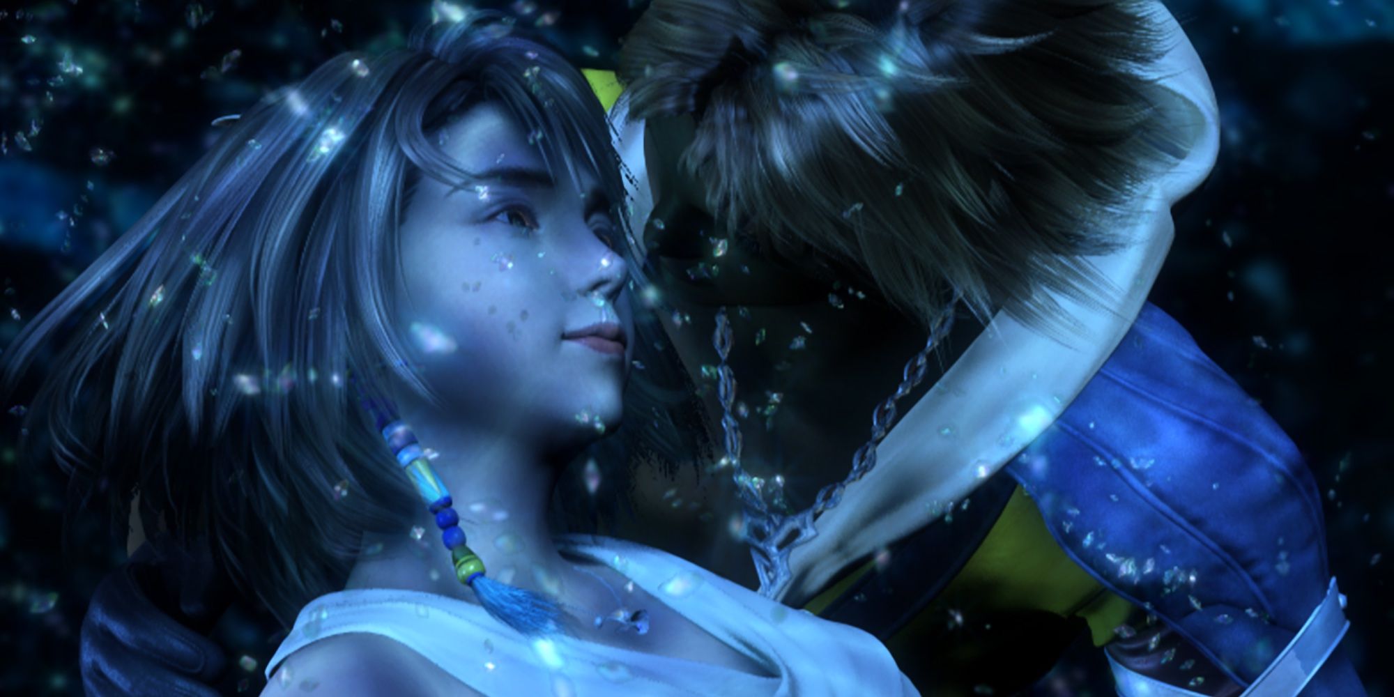 FINAL FANTASY X:X-2 HD Remaster: Yuna and Tidus embracing