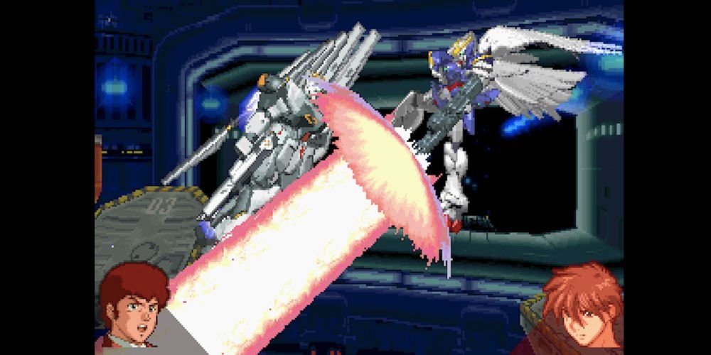 Gundam Battle Assault 2 Wing Gundam Zero fighting Nu Gundam