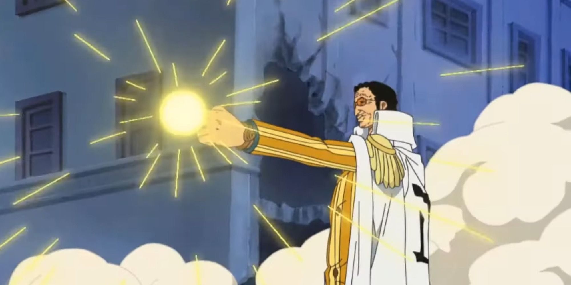 One Piece Kizaru charging light beam