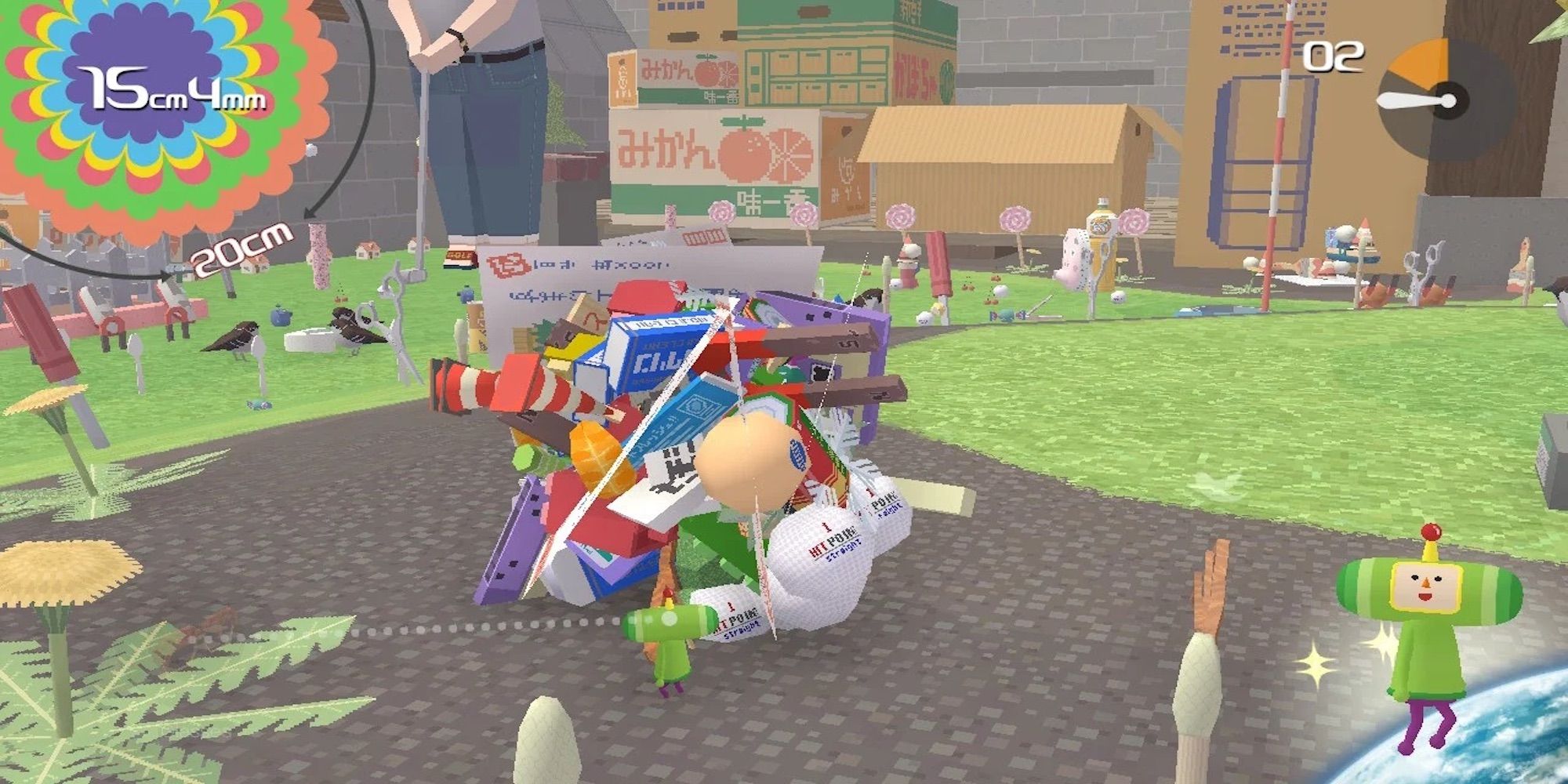 Gameplay from Katamari Damacy