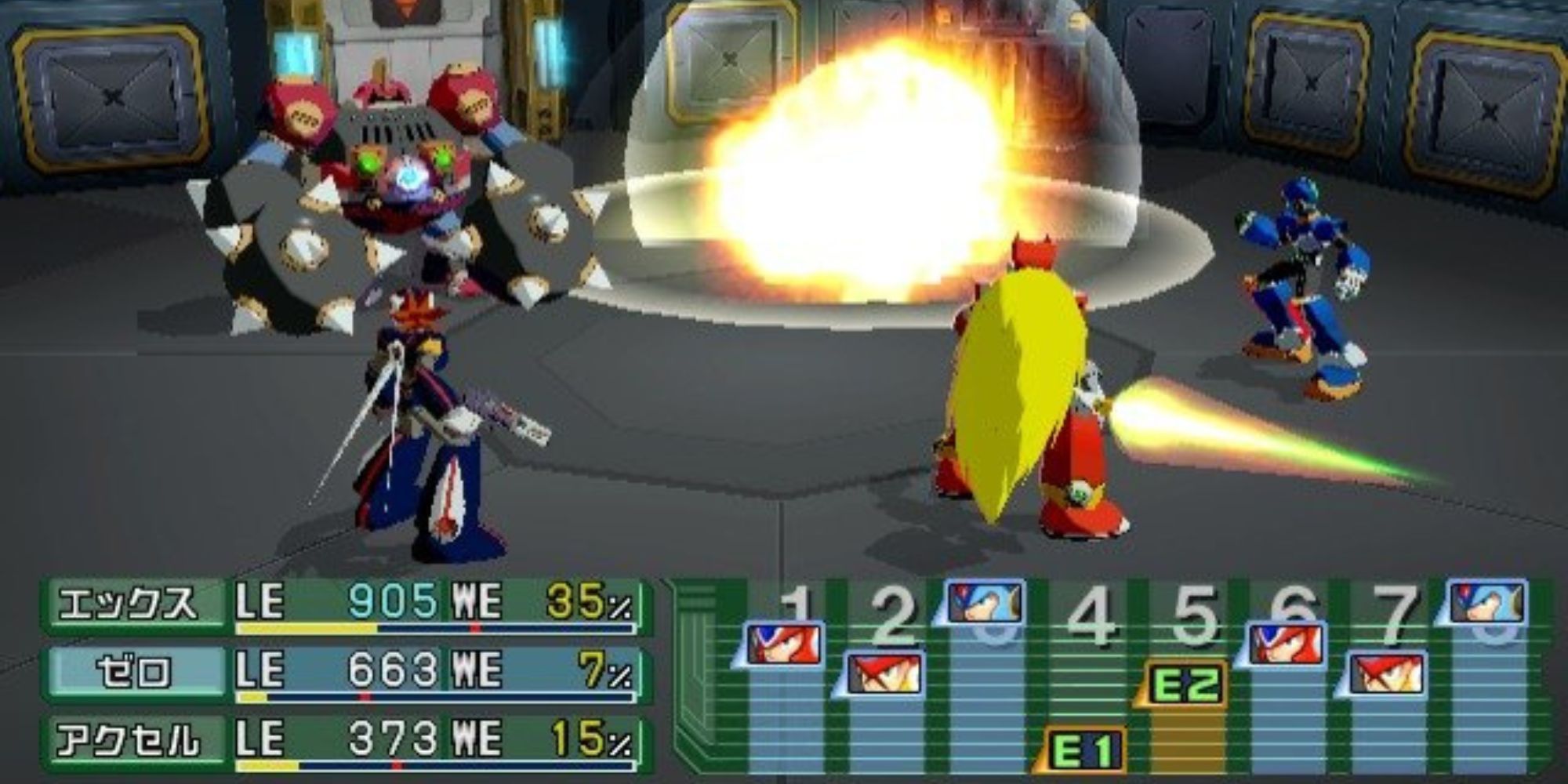 Mega Man Command Mission Turn Based Fight