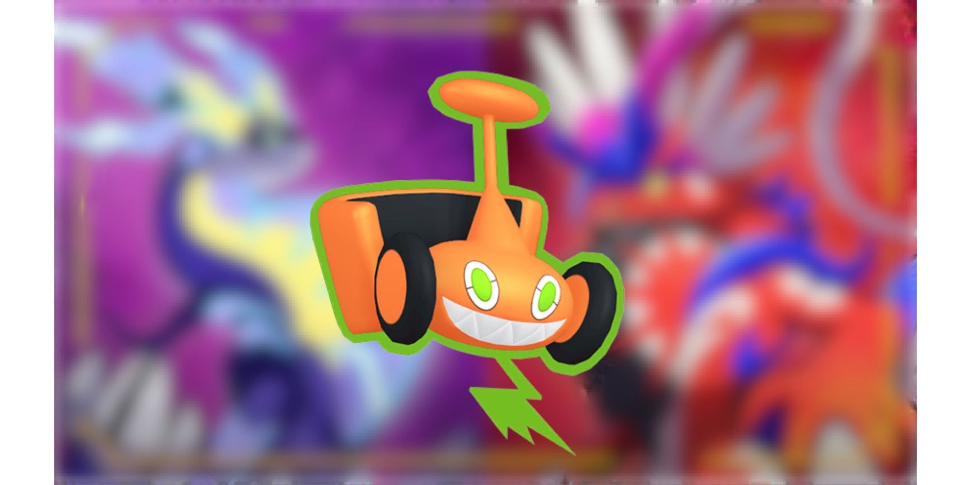 Mow Rotom on Pokemon Scarlet and Violet Background