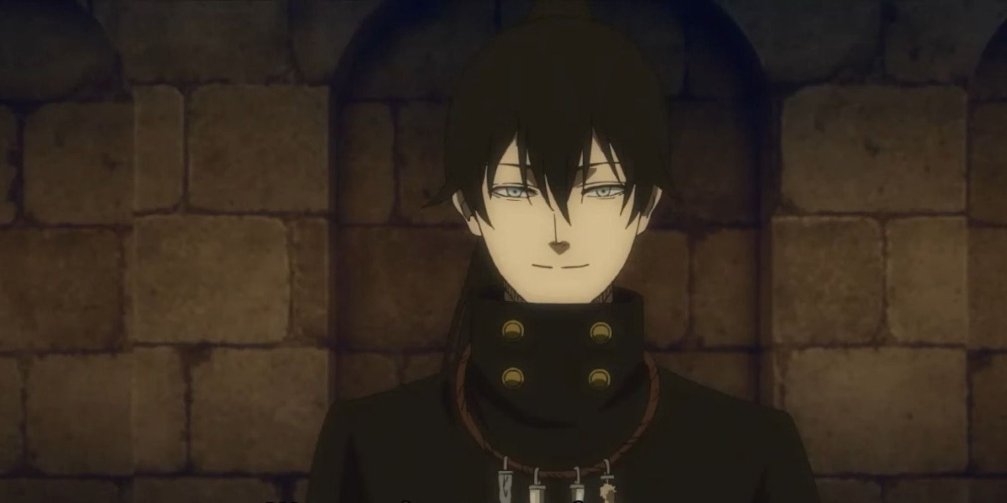 Nacht Faust from Black Clover smiling