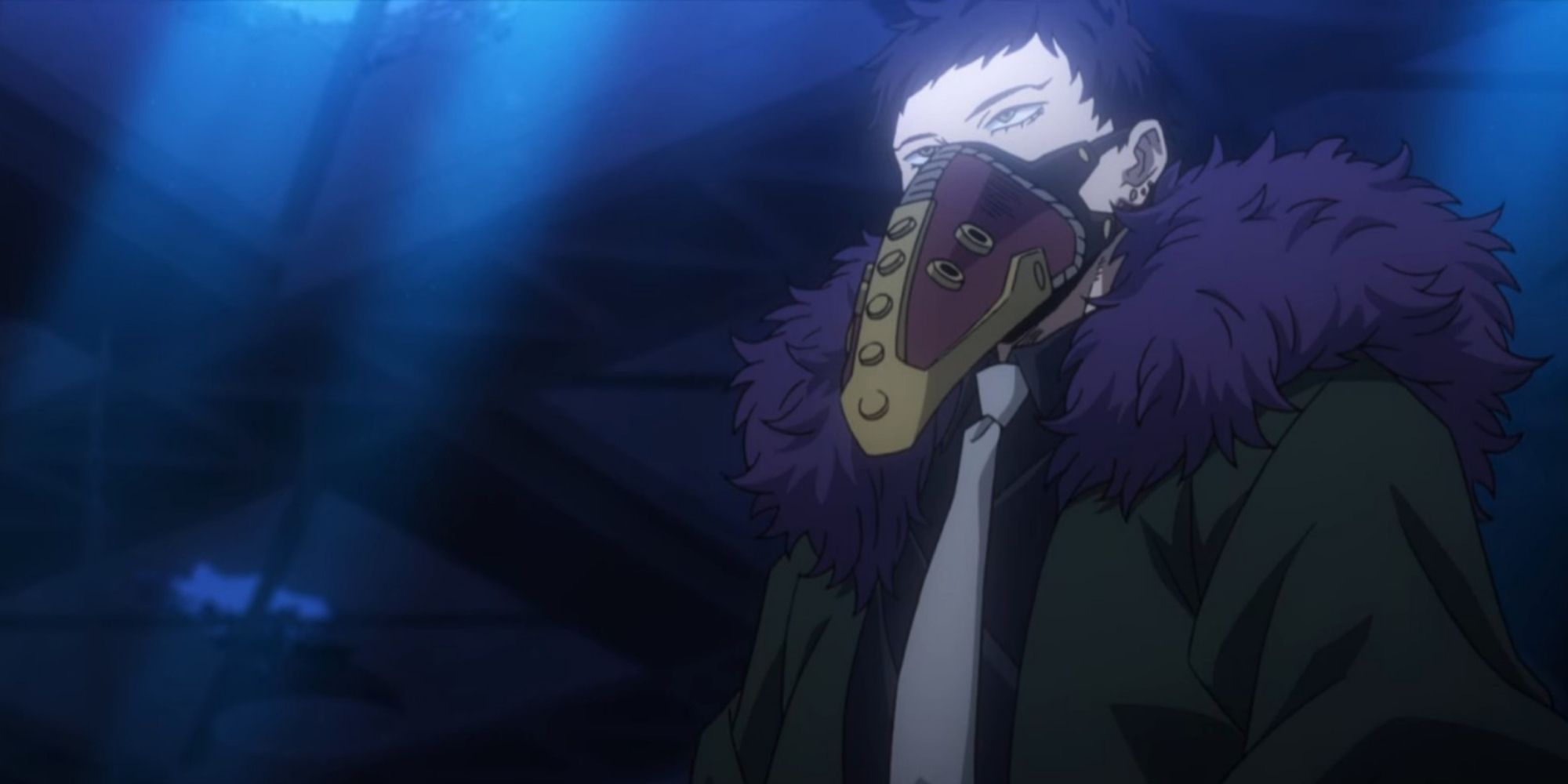 Overhaul from My Hero Academia wearing his mask