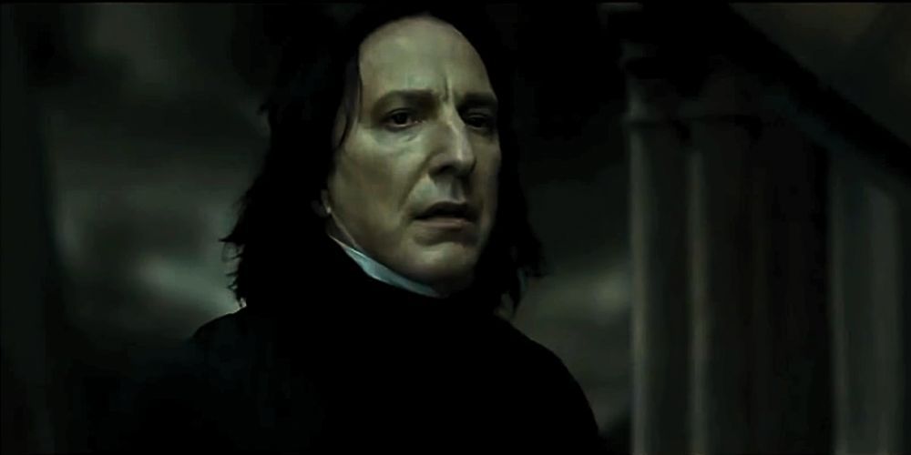 Professor Snape about to murder Dumbledore