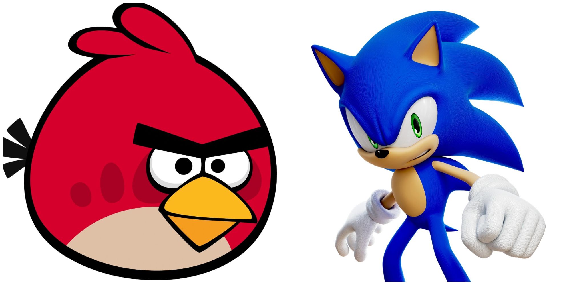 Angry Birds Red and Sonic the Hedgehog