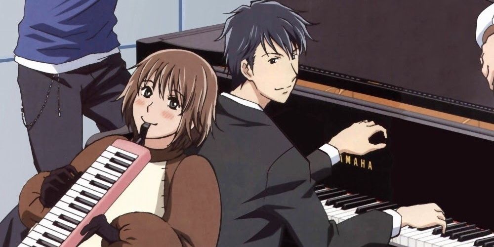 a girl playing piano in the sky,anime,highly detailed | Stable Diffusion