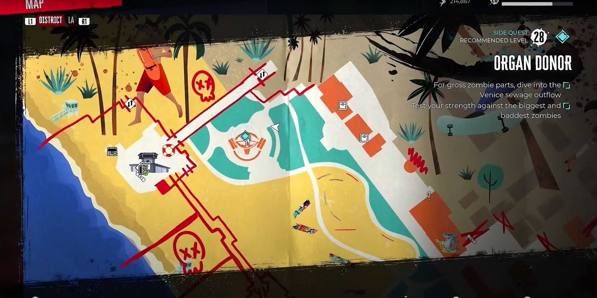 Screenshot of Strongman Competition Site in Dead Island 2