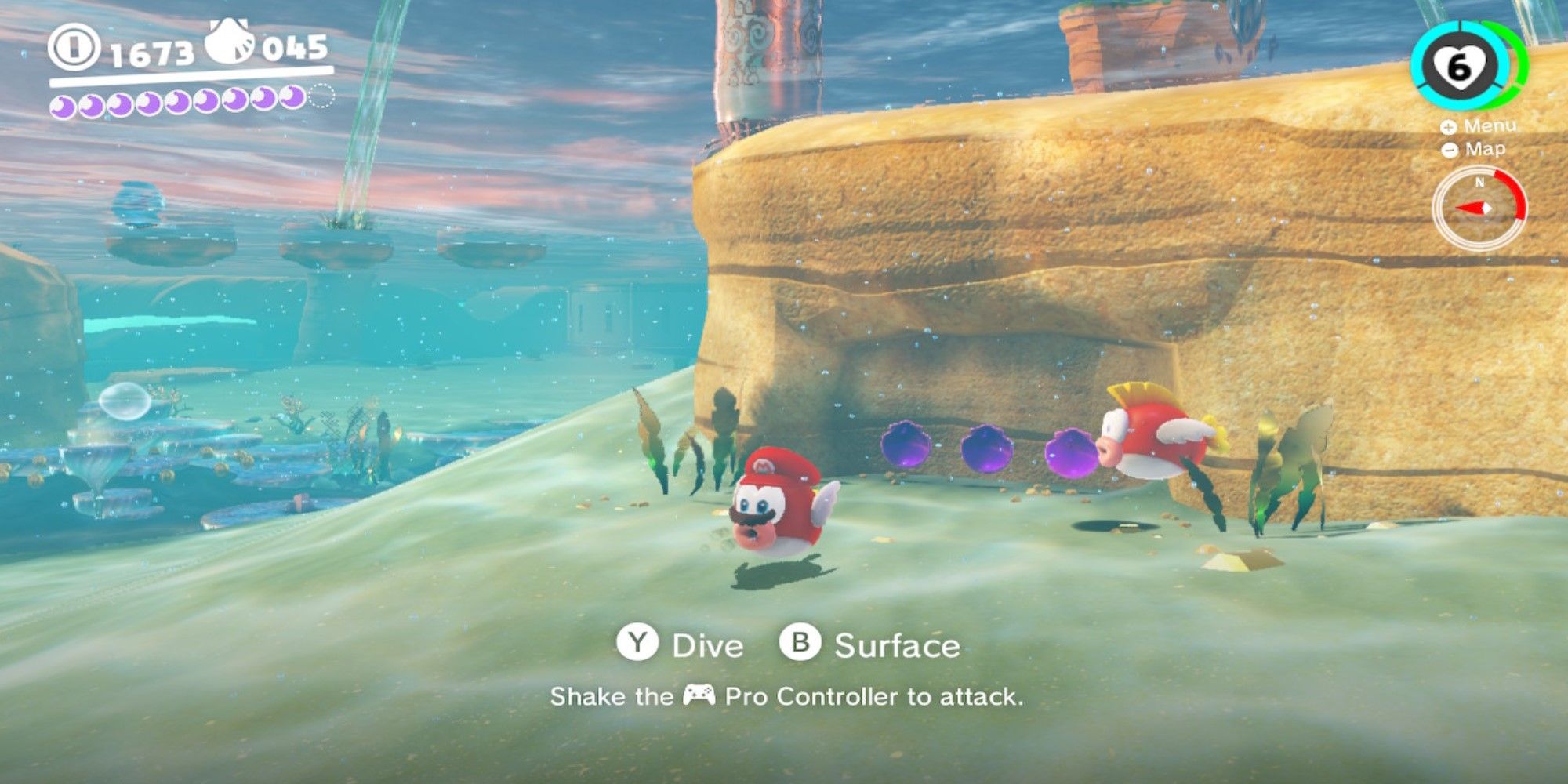 Super Mario Odyssey: All Purple Coins In The Seaside Kingdom