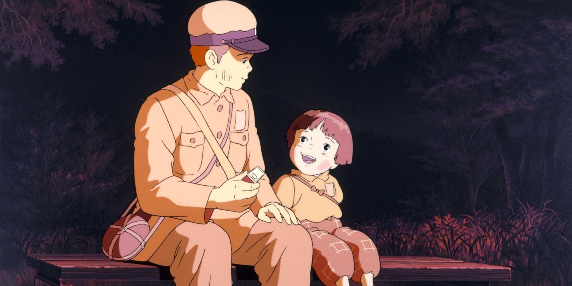 The siblings from Grave of the Fireflies enjoying a talk together