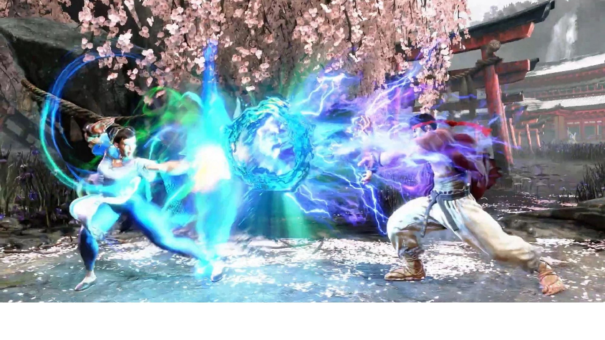 Street Fighter 6 Chun Li and Ryu Hadouken