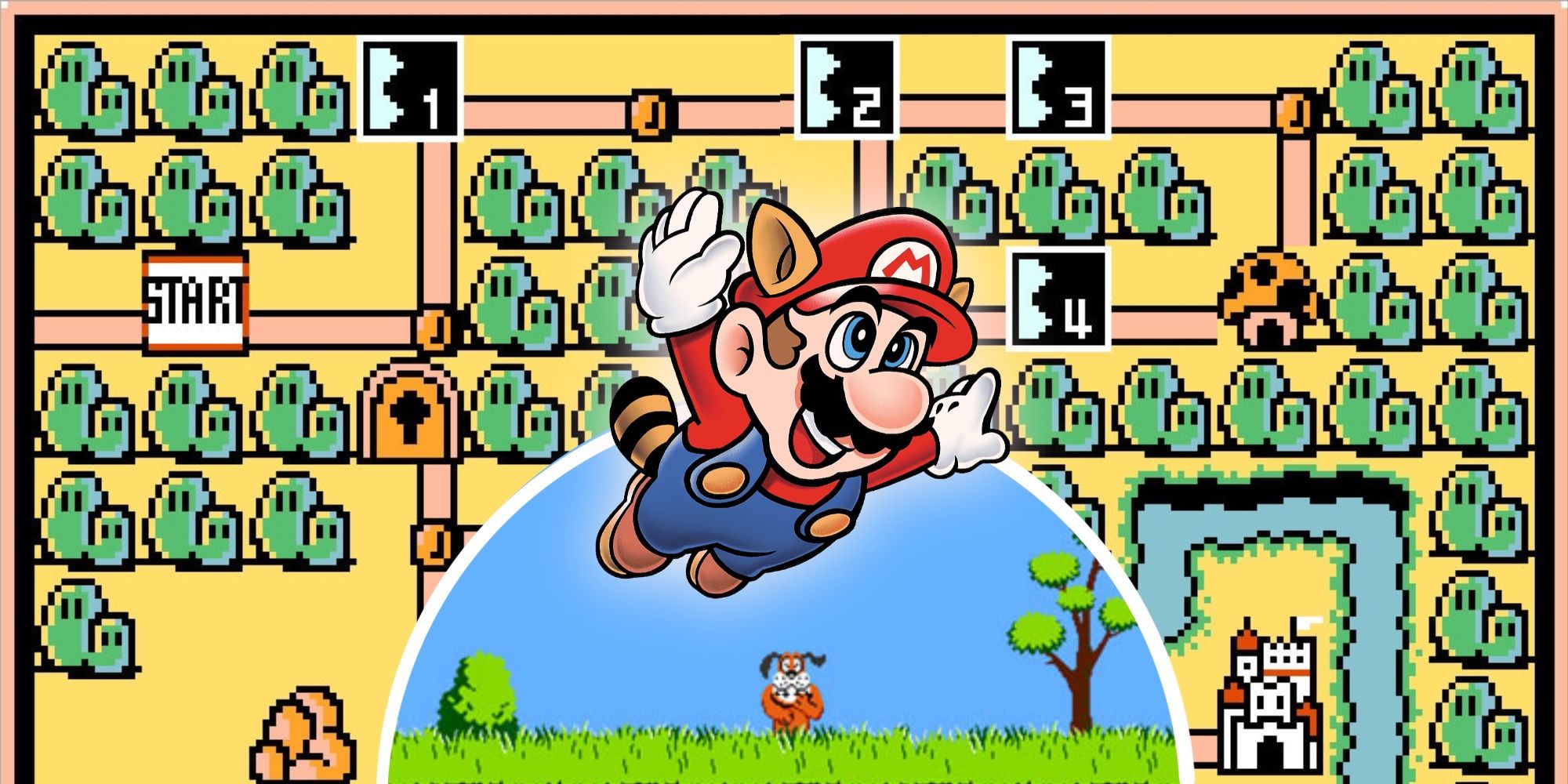 NES Games collage: Super Mario Bros 3, Duck Hunt