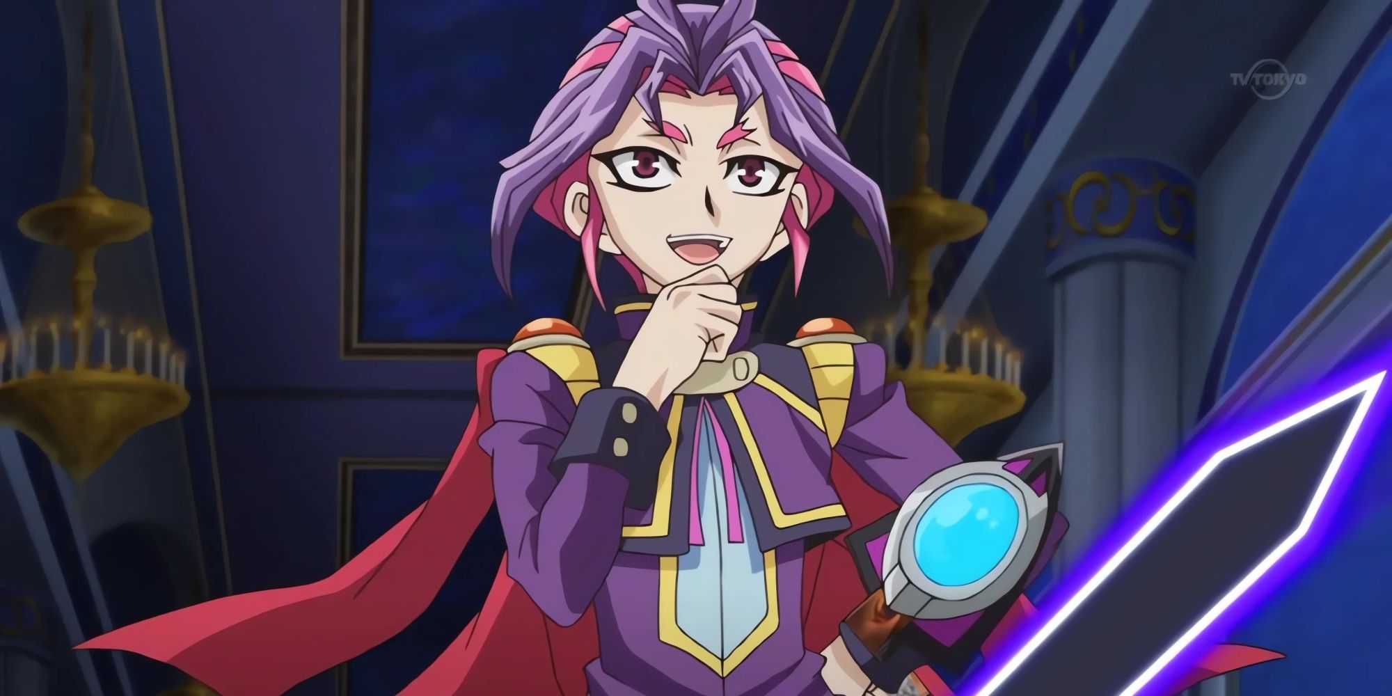 Yuri from Yugioh Arc-V having a duel