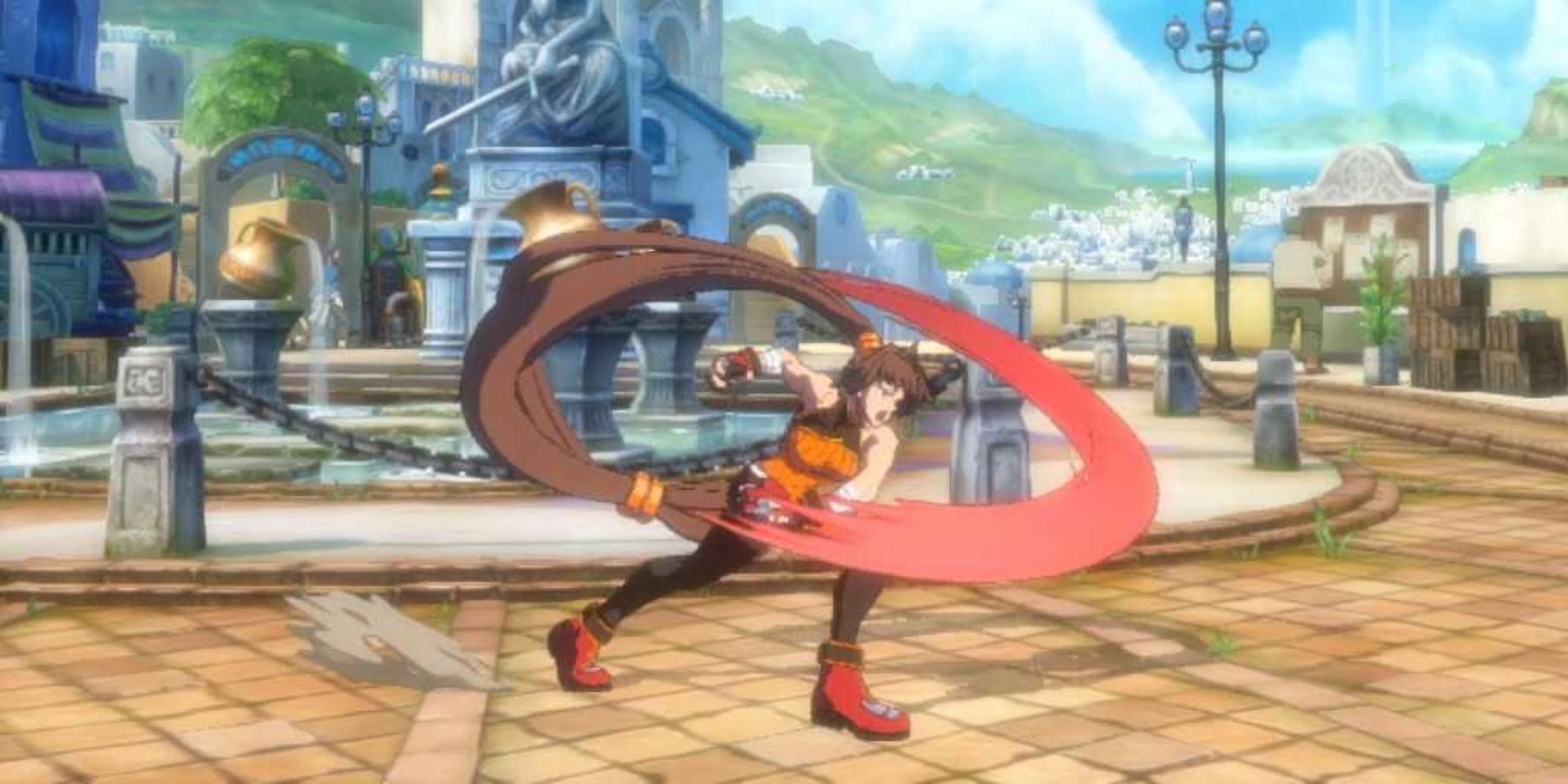 Striker using her B attack in DNF Duel
