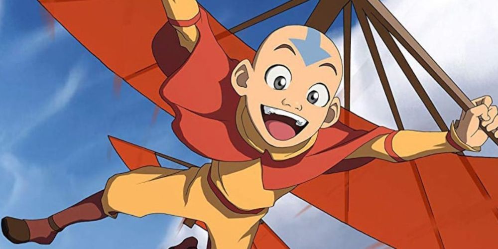 Avatar: The Last Airbender Aang on his glider 