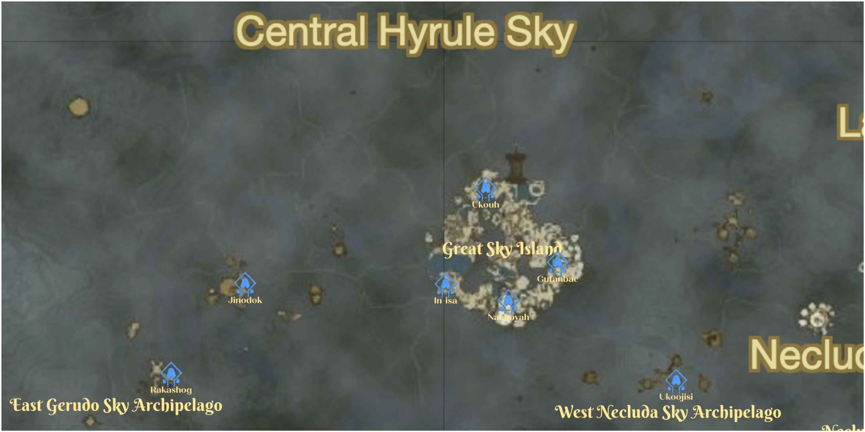 Central Hyrule Sky Map
