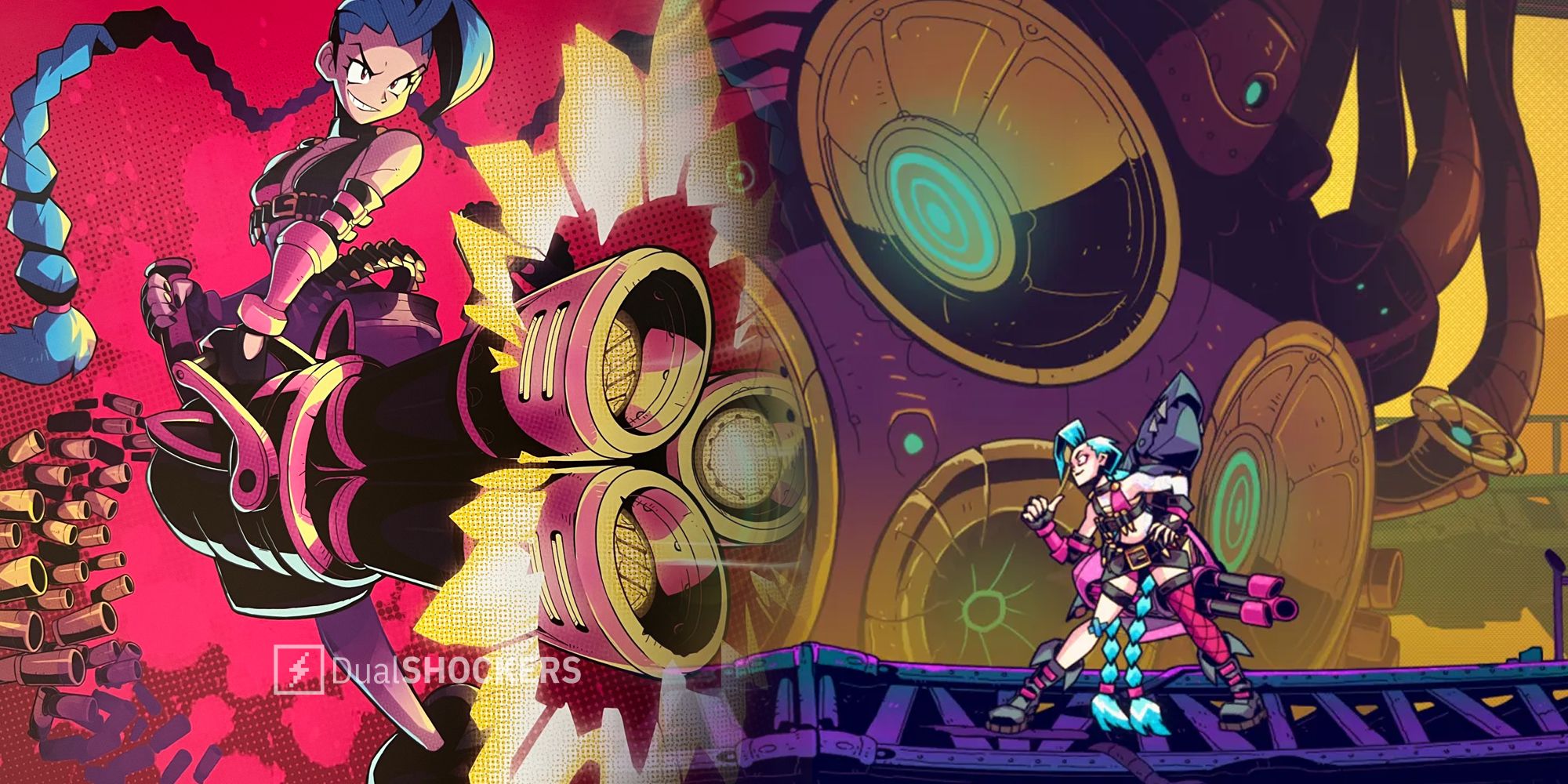 Convergence Jinx boss fight gameplay and promo art