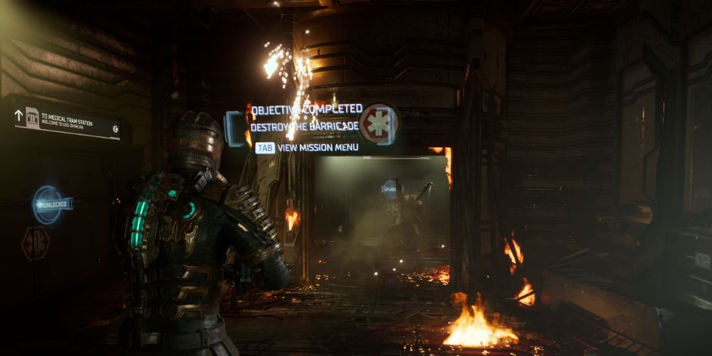 Dead Space (Remake) Screenshot - Chapter 2 - Destroyed Barricade