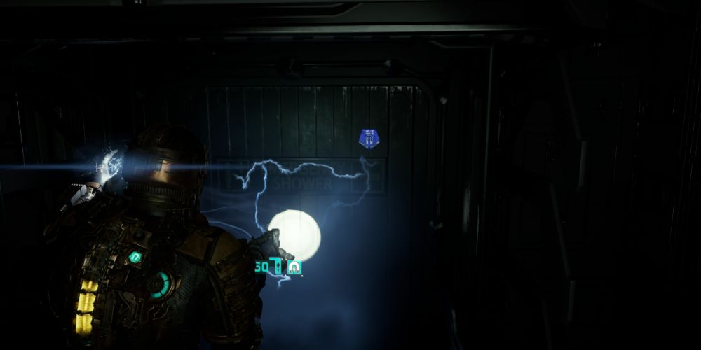 Dead Space (Remake) using Kinesis to move obstacle in secret shower room