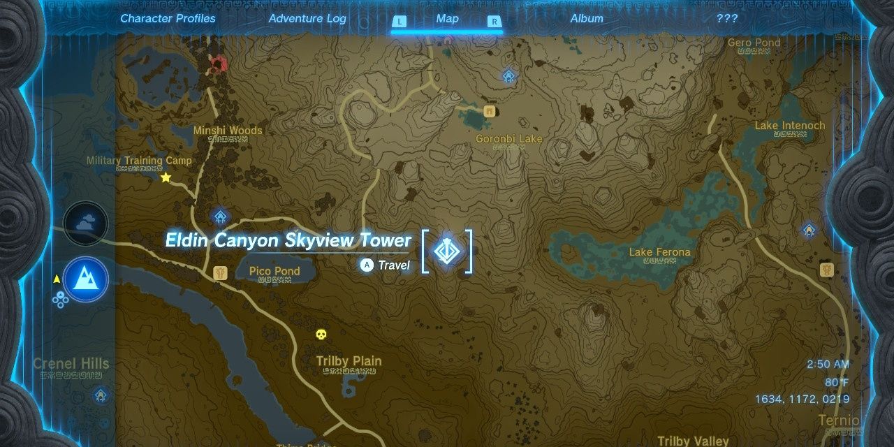 Unlock Map Eldin Canyon Skyview Tower The Legend Zelda Tears Of The ...