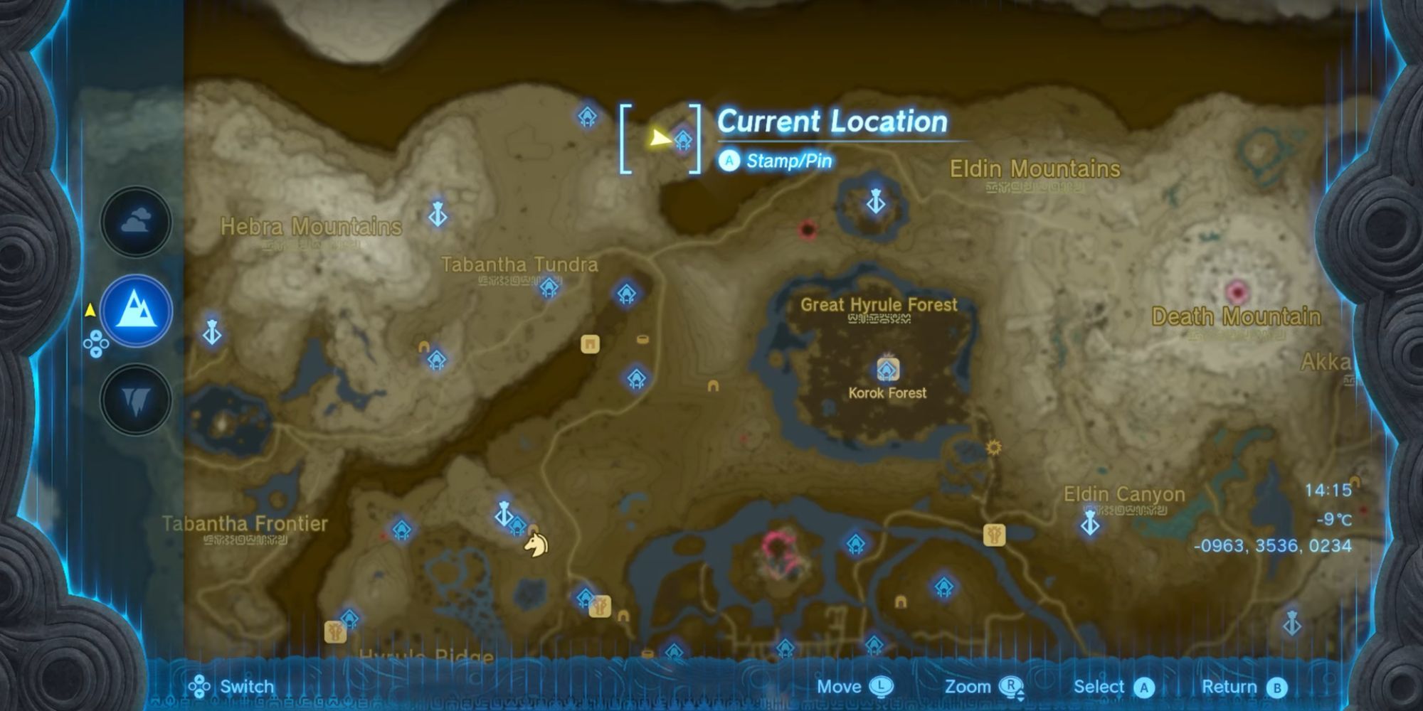 Legend of Zelda Tears of the Kingdom Labyrinth Teil 1 Karte