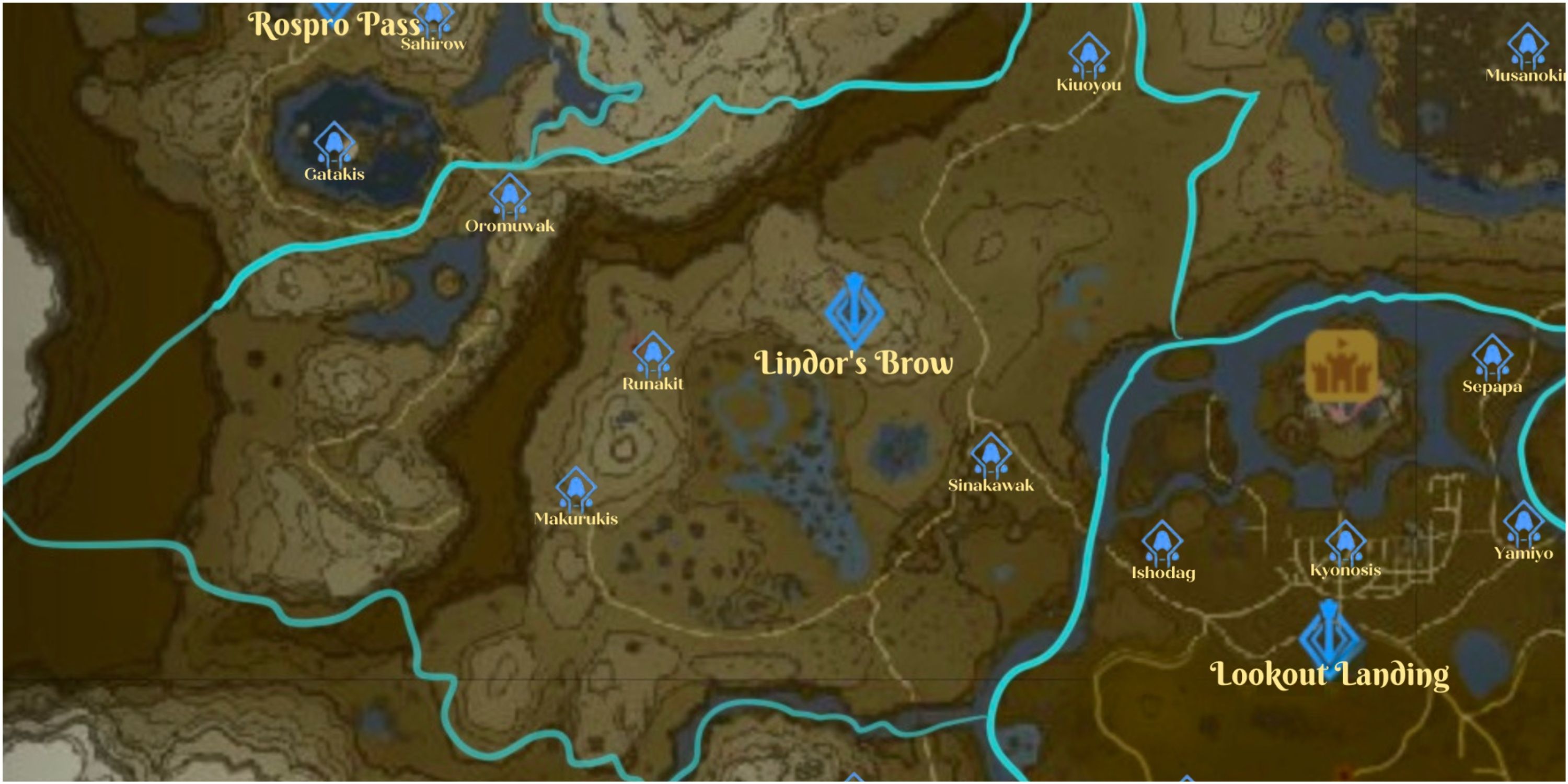 Lindors Brow Map