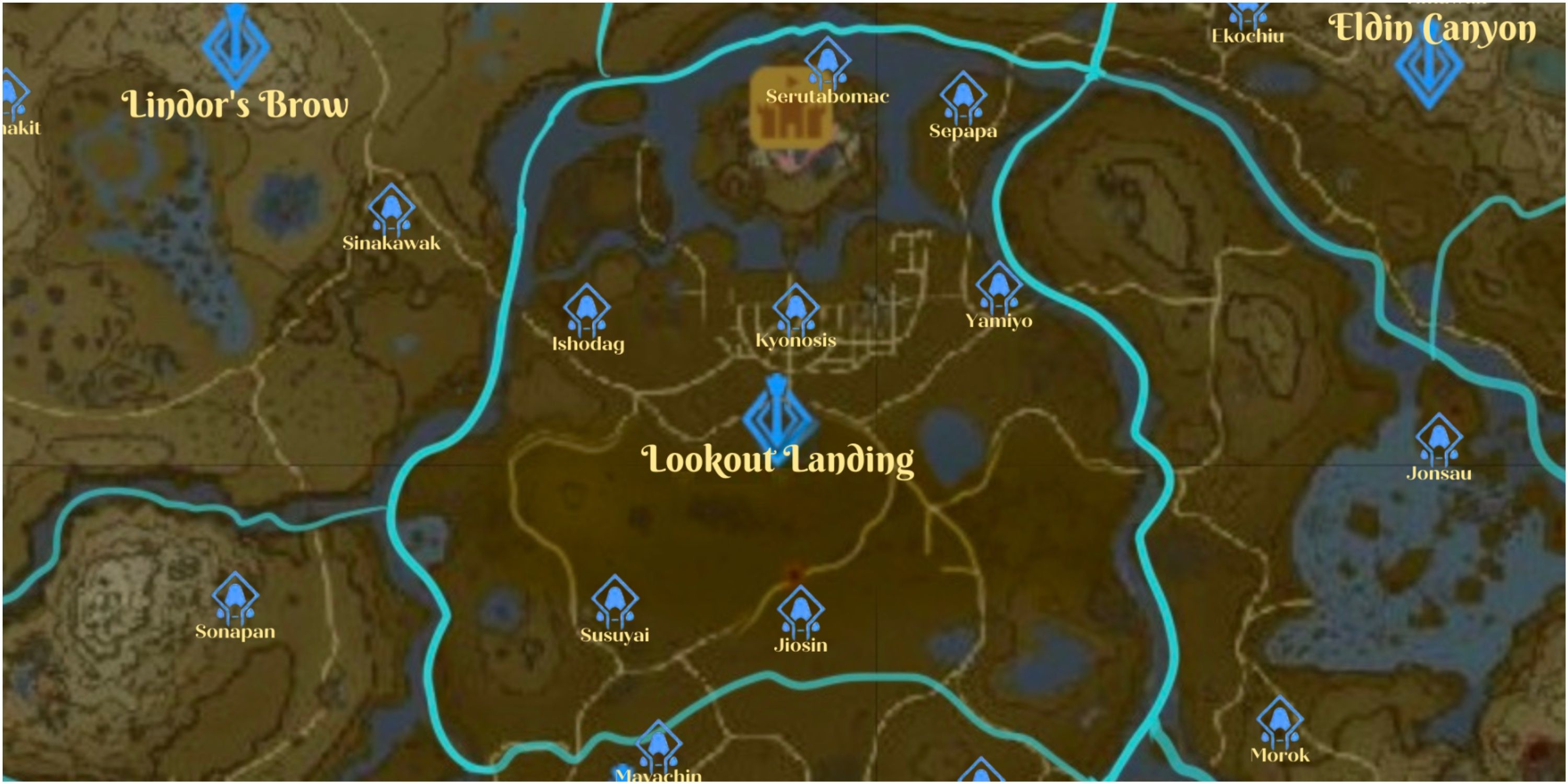 Lookout Landing Map