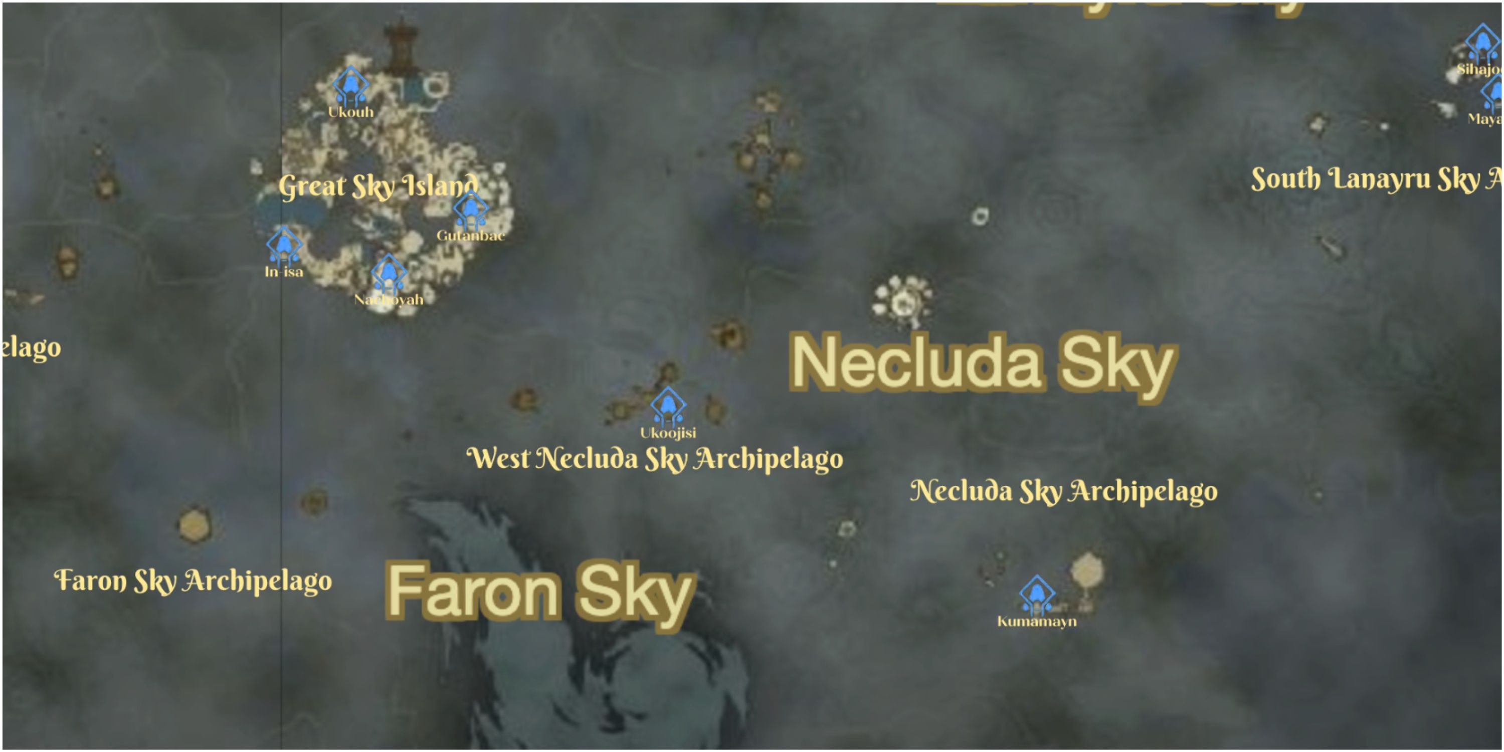 Necluda Sky Map
