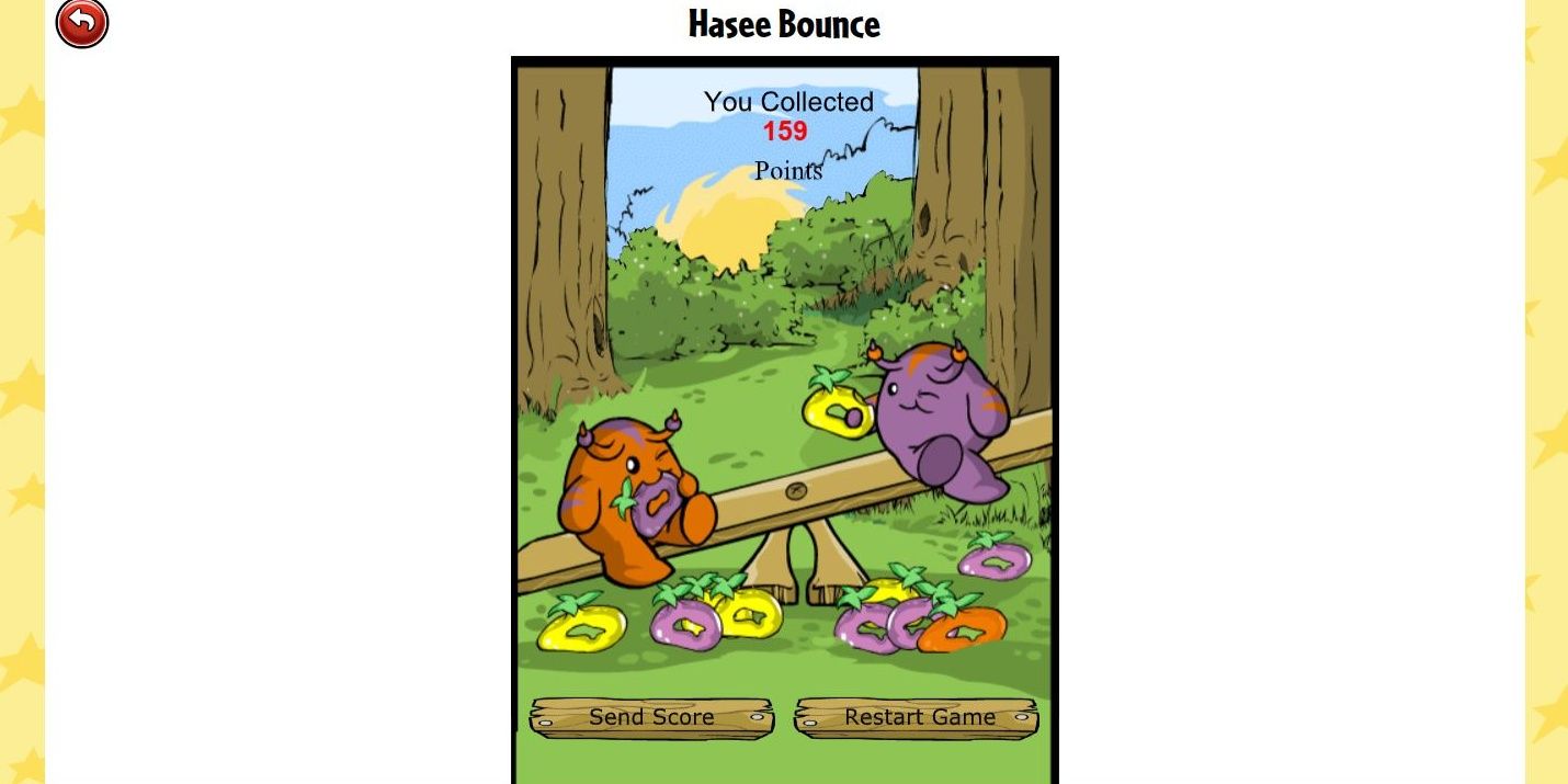 Neopets Hasee Bounce Victory Screen