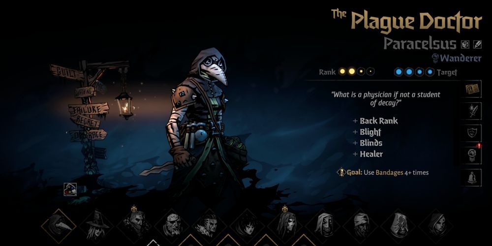 PDarkest Dungeon 2 Plague Doctor on menu screen