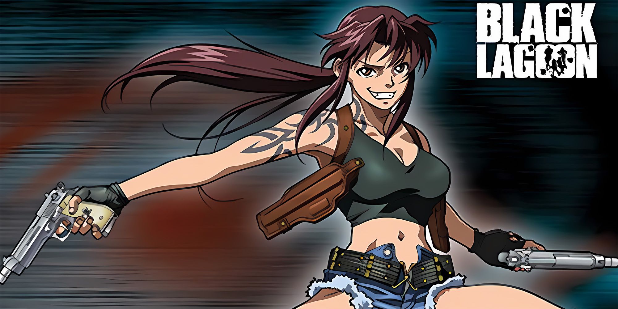 Revy from Black Lagoon with two guns 