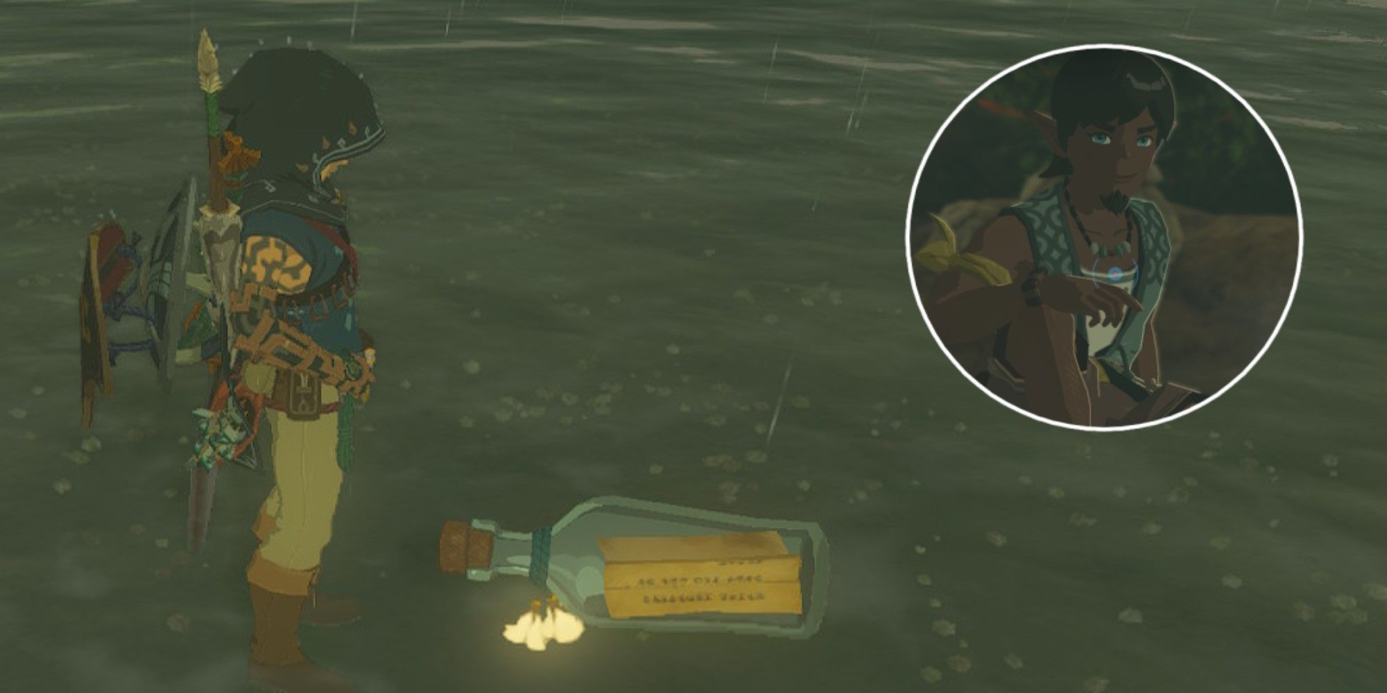 Legend of Zelda: Ocarina of Time- Letter in a bottle and passing King Zora  