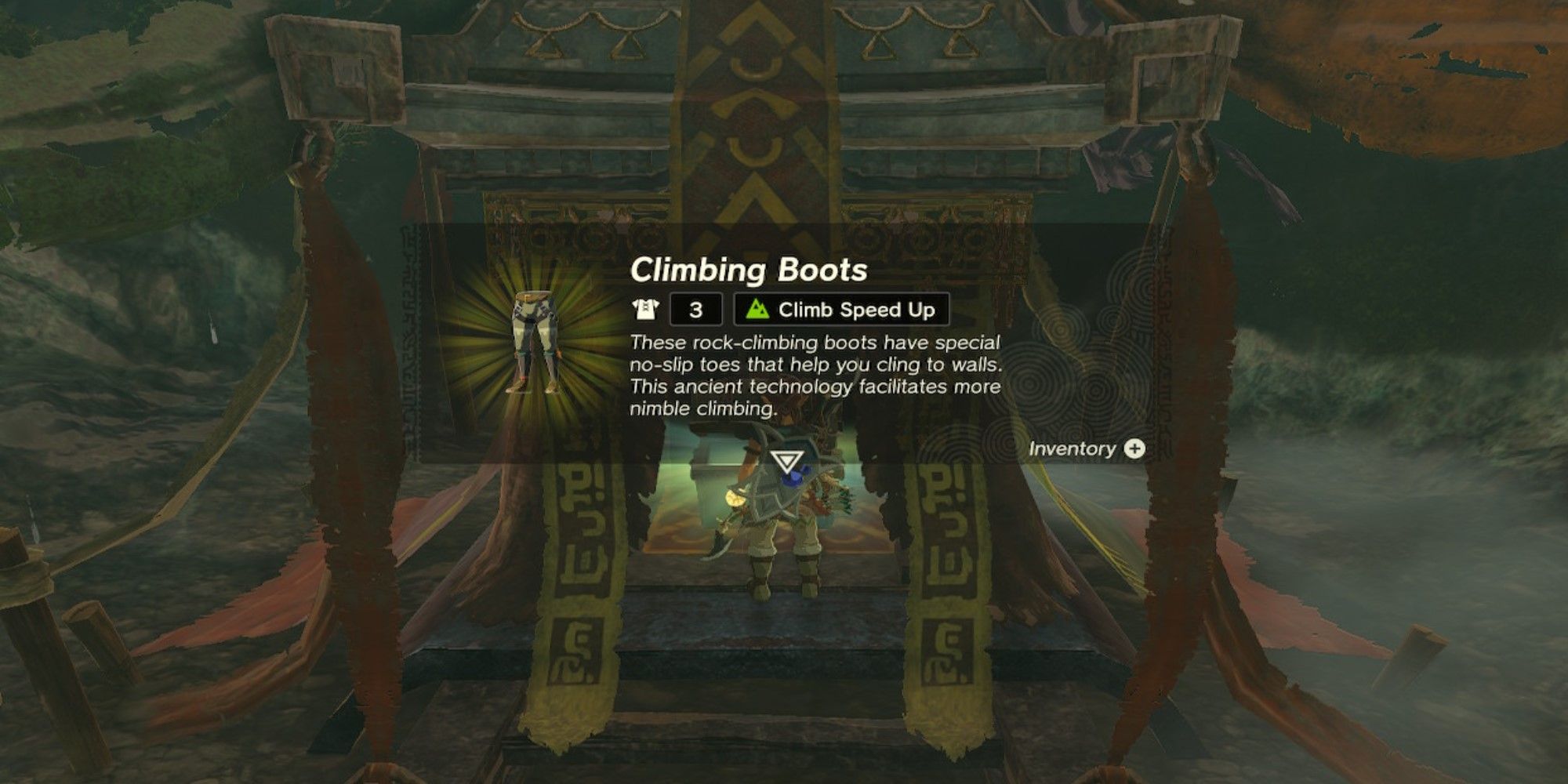 Tears Of The Kingdom Climbing Boots Obtained